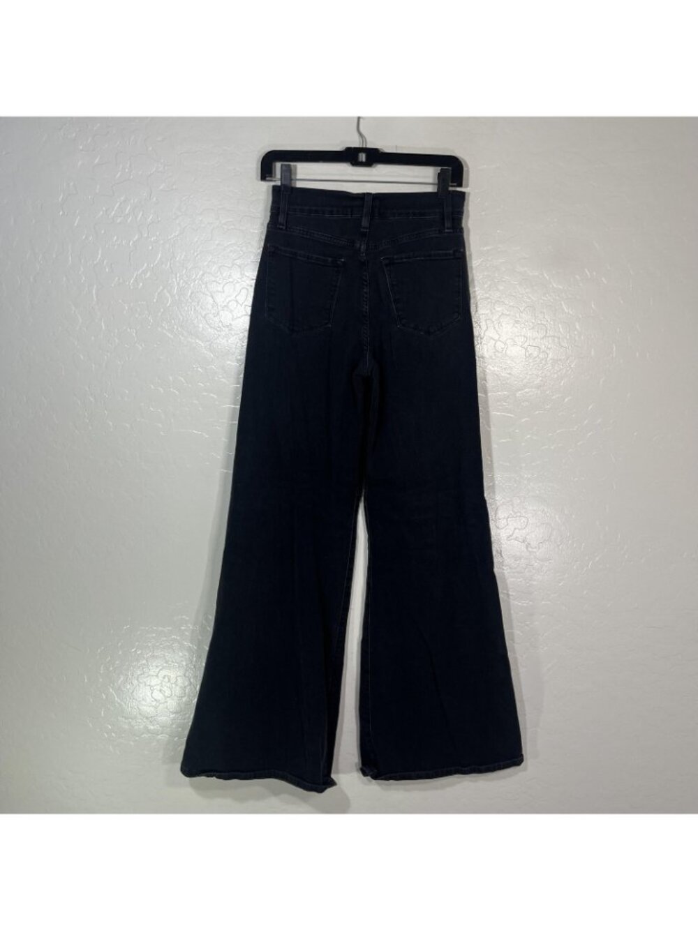 FRAME Le Palazzo Jeans Womens 26 Black Charcoal High Rise Wide Leg 26x29 Denim - Picture 7 of 9